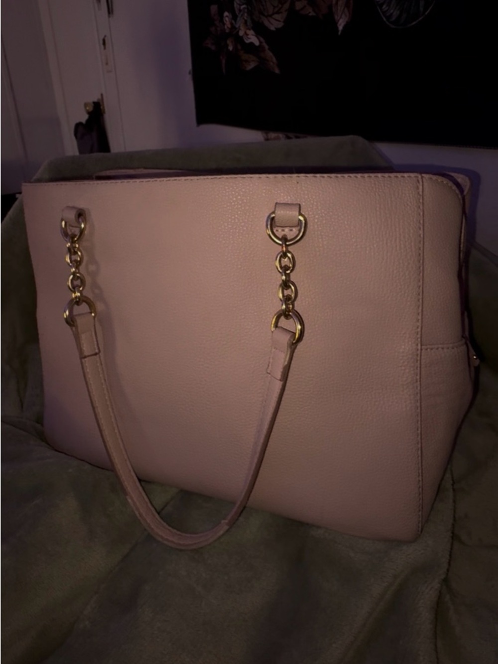 Michael Kors Blush Pink Leather Tote with Gold Hardware - Picture 4 of 5